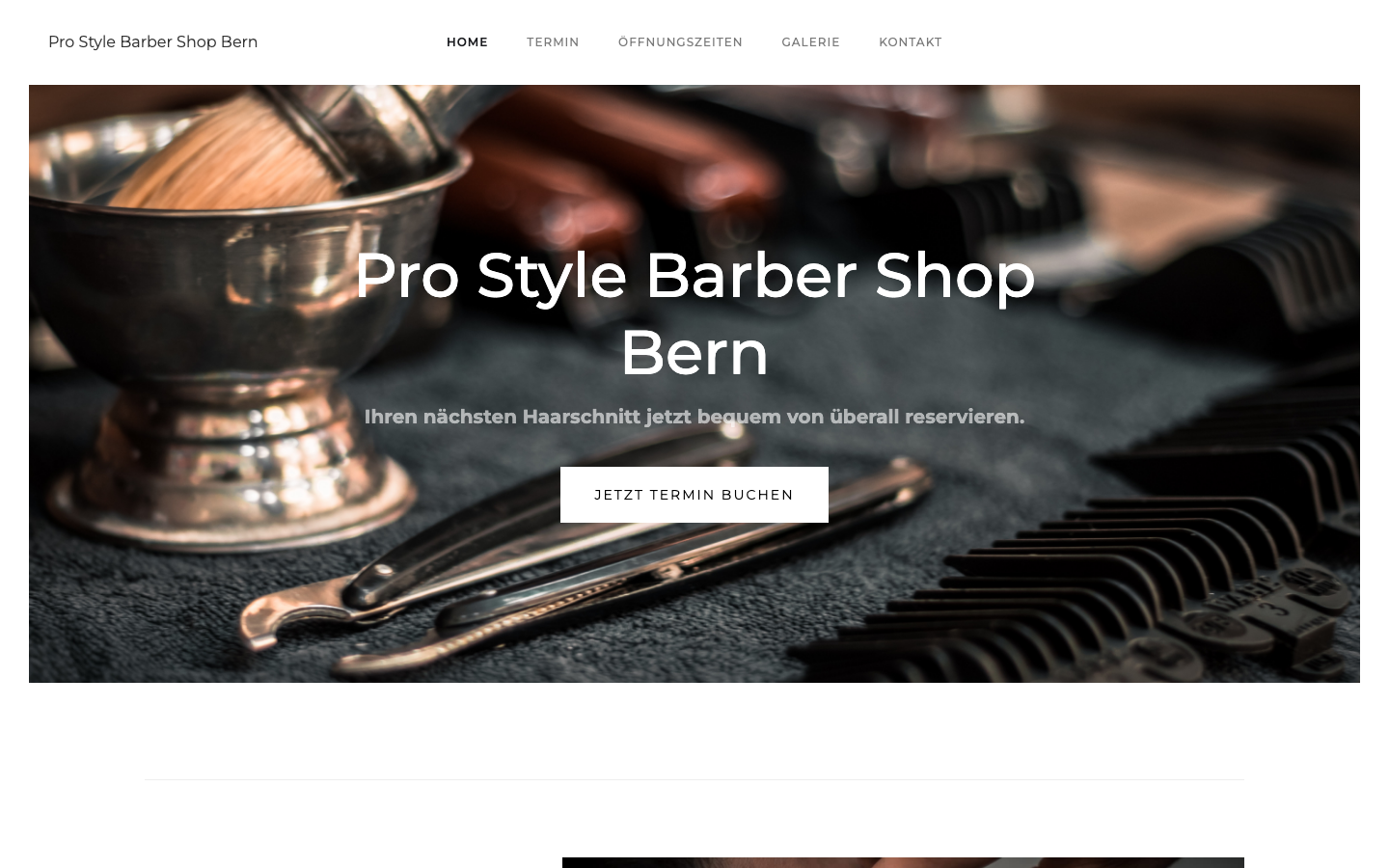 ProStyle Barber — Webdesign & Branding